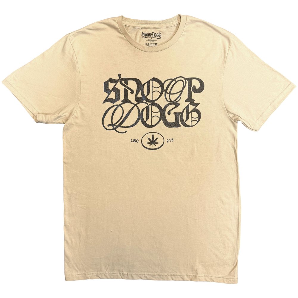 Snoop Dogg - Lettering Mash Up Heren Tshirt - Creme